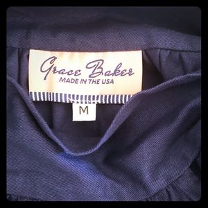 Grace Baker Sleeveless Bow Top. Navy EUC